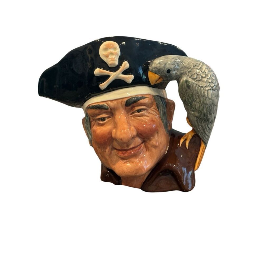 Doulton & Co. Lmtd. Pirate Bust Planter Statue with Parrot - Collectible